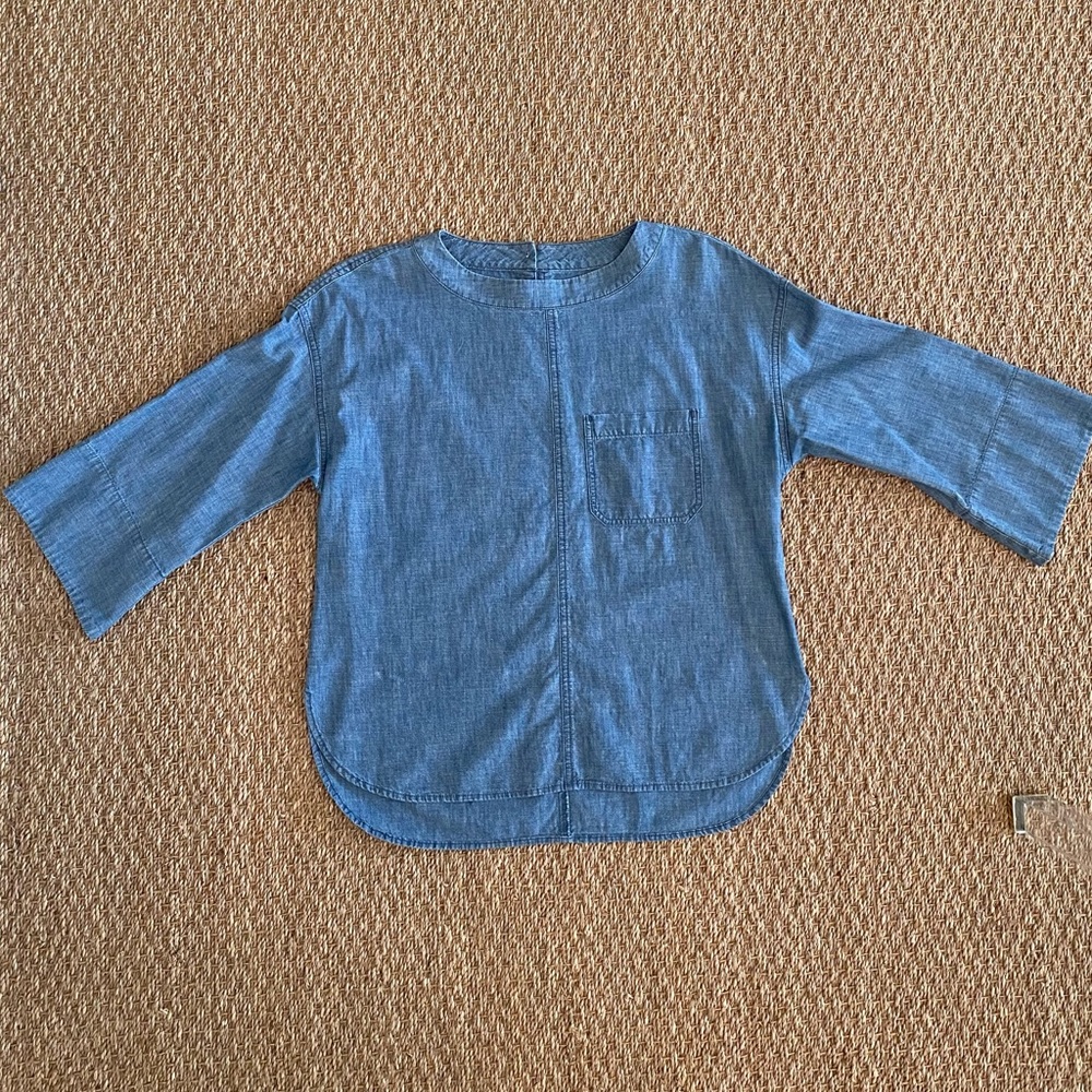 J. Crew Denim Pullover Tunic Shirt